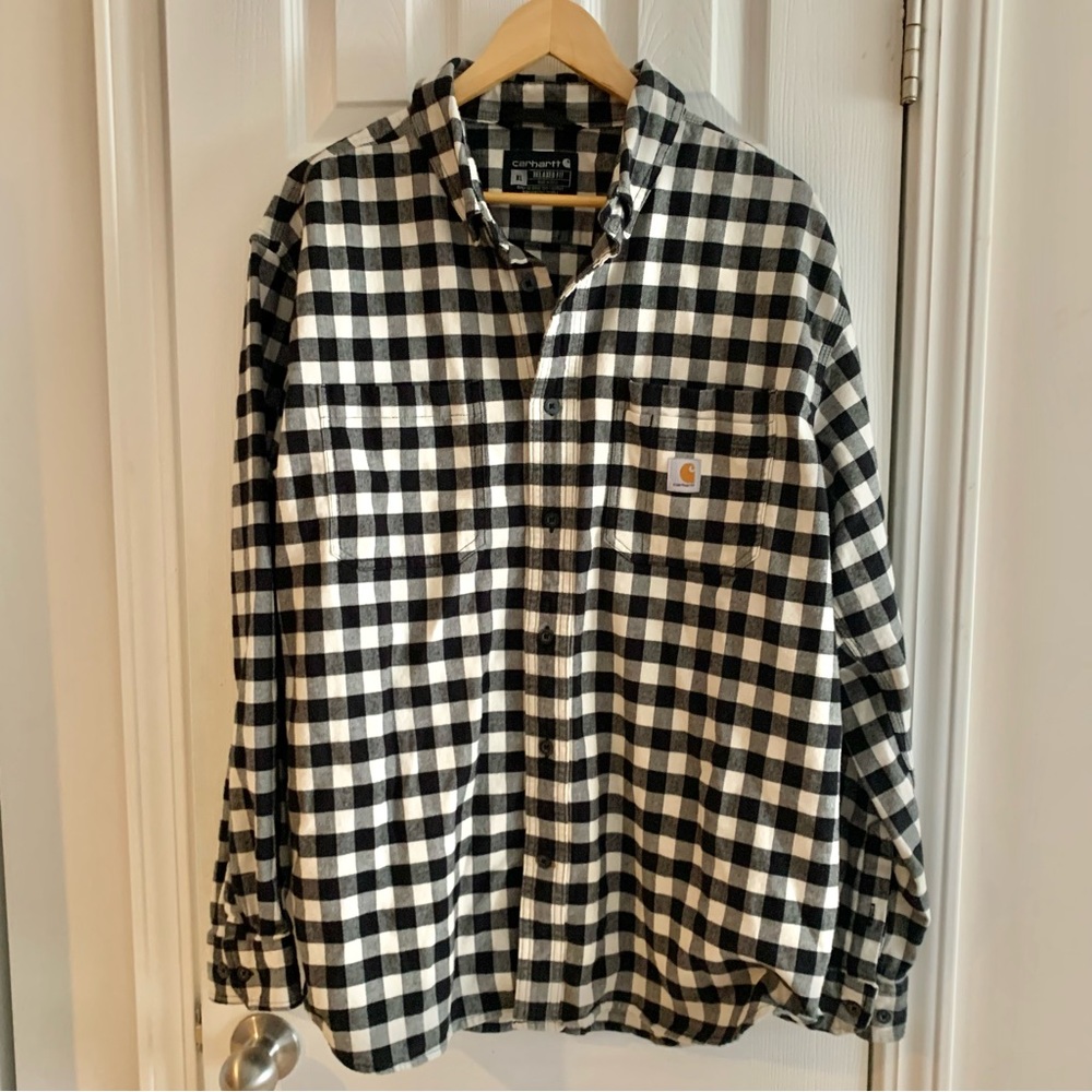 Carhartt Relaxed Mens Fit Checkered Button Up Shirt